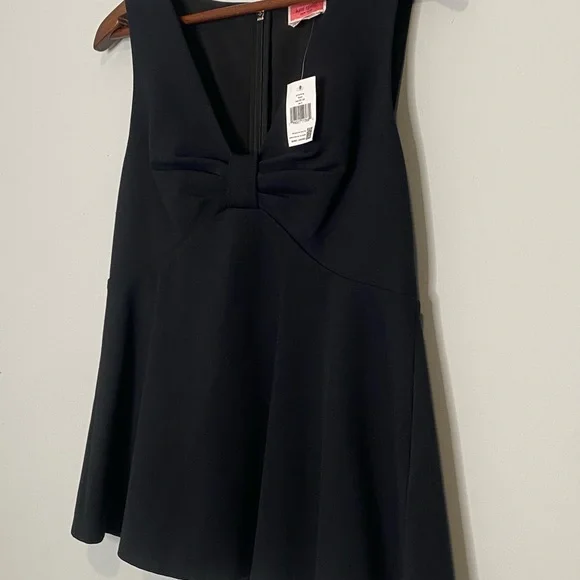Kate Spade New York Ponte Bow-Knot Peplum Top Black Size 4 - Picture 1 of 7